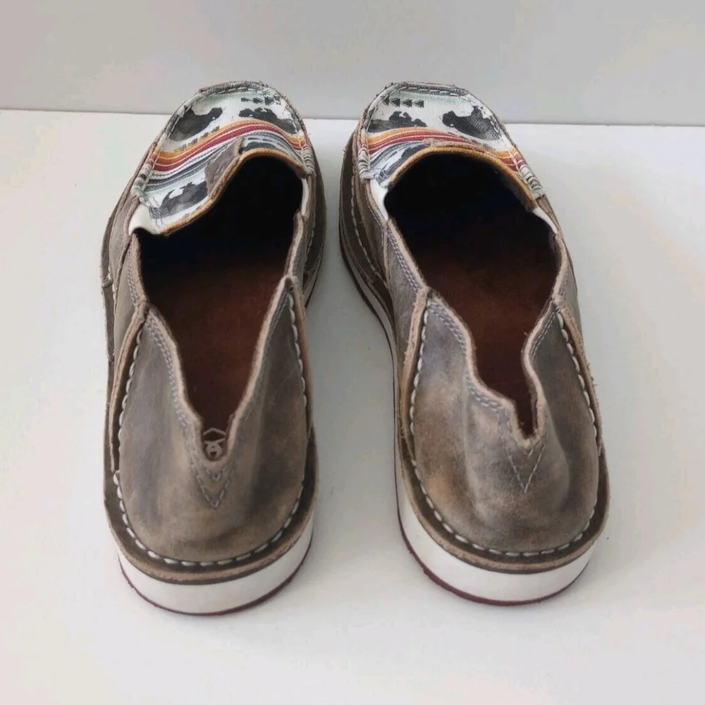 Ariat Women's Cruiser Slip On Buffalo Print Leather Loafer Shoe Comfort Casual - Picture 3 of 7